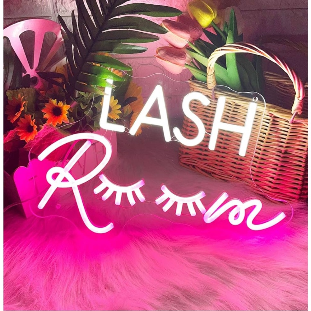 Pink Neon Lash Room Sign